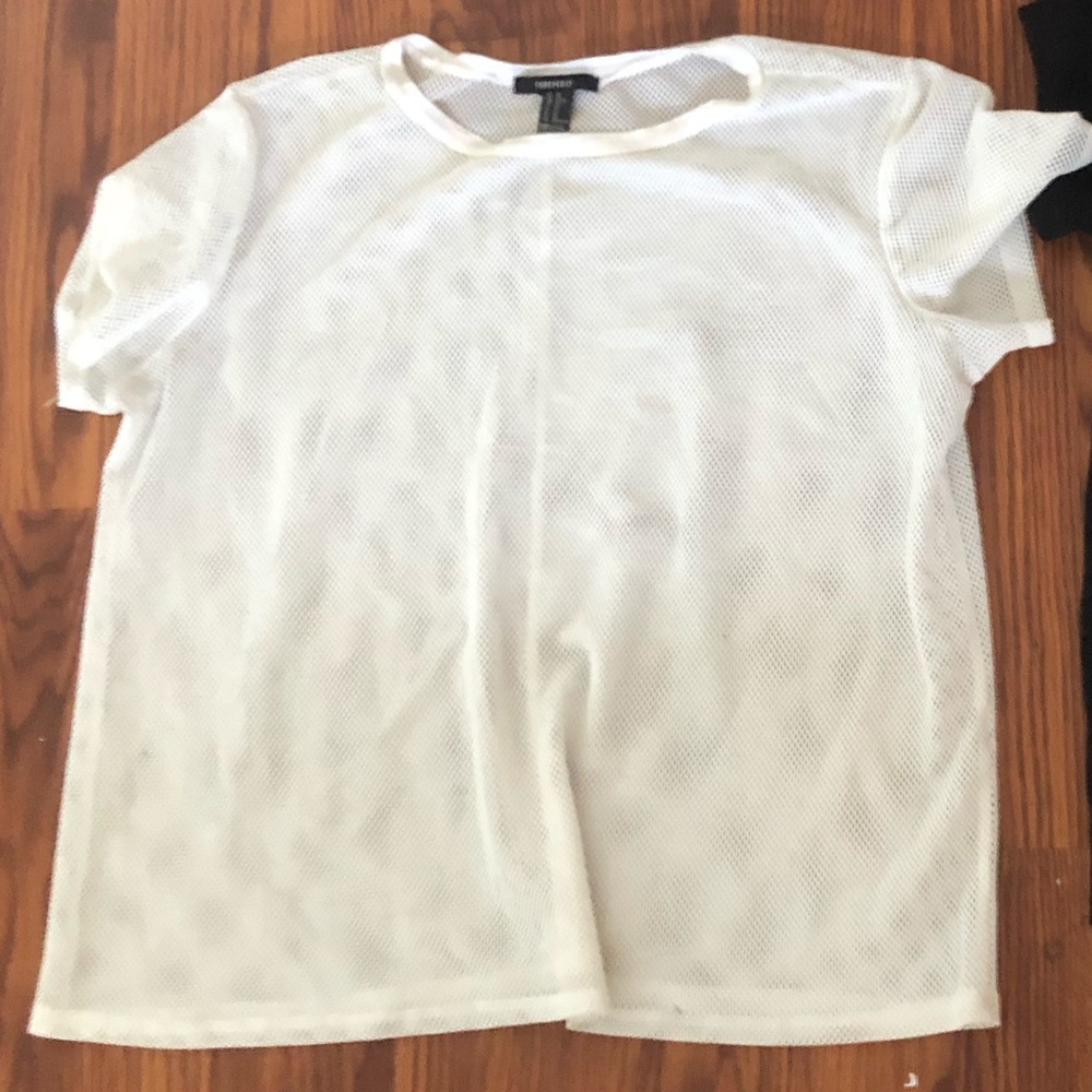 White mesh shirt